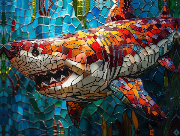 Requin en lumière Fragmentée