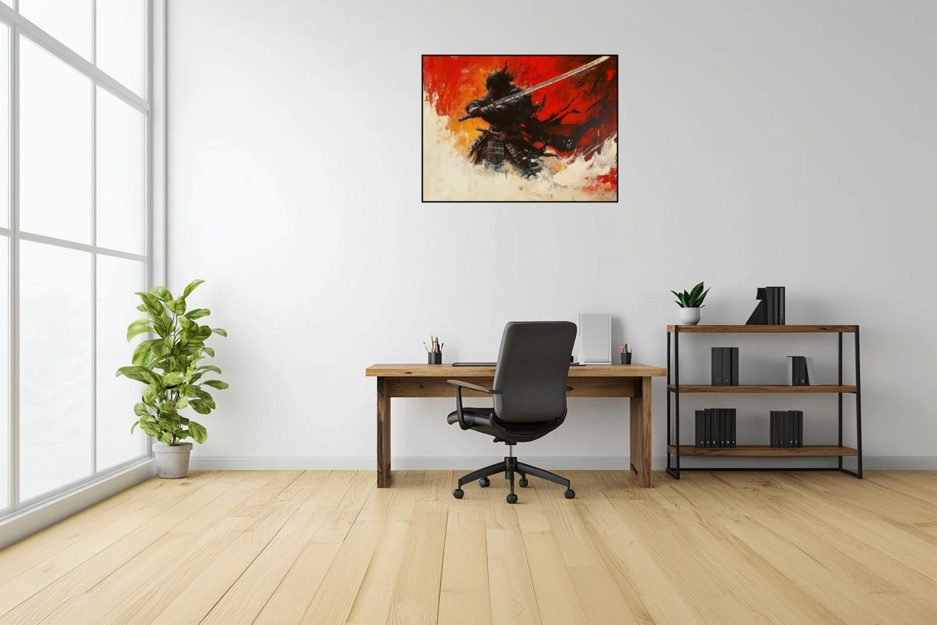 L'Ombre Écarlate - Vue bureau_1 en 80x60