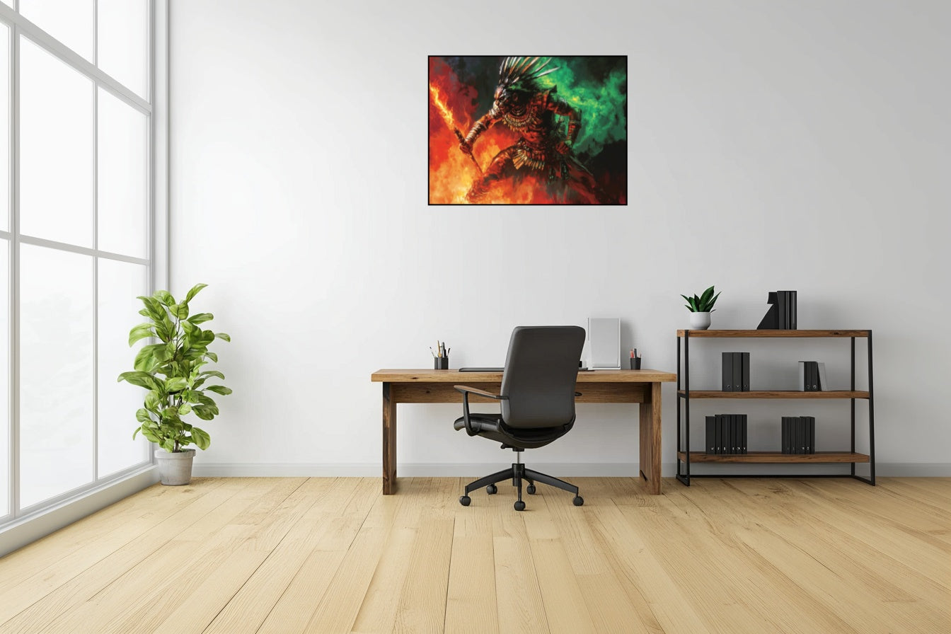 Rugissement de Jade - Vue bureau_1 en 80x60