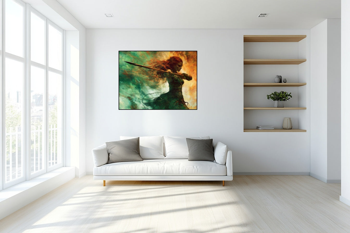 Fureur d'Émeraude - Vue salon_1 en 120x90