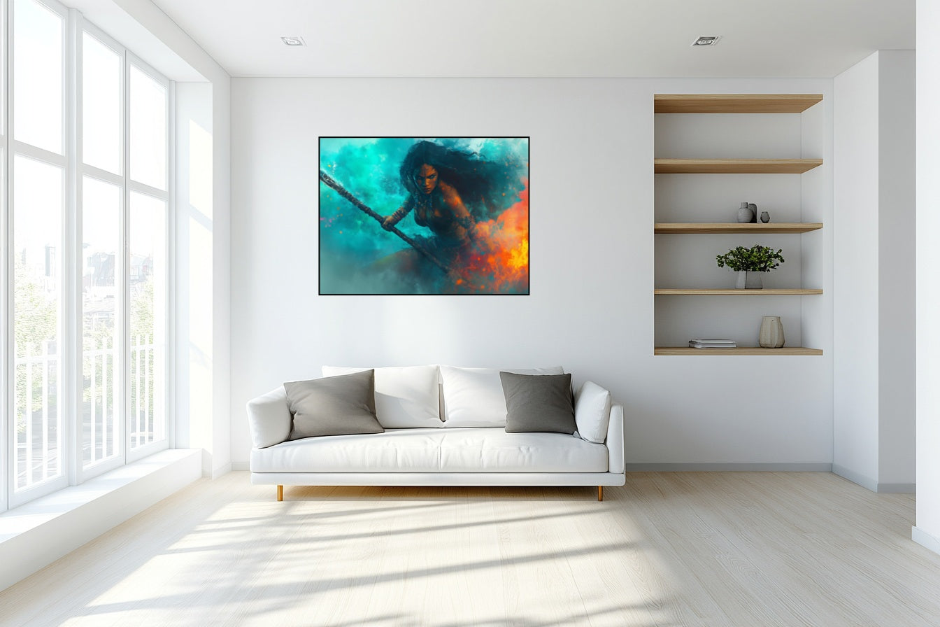 Gardienne des Caraïbes - Vue salon_1 en 120x90