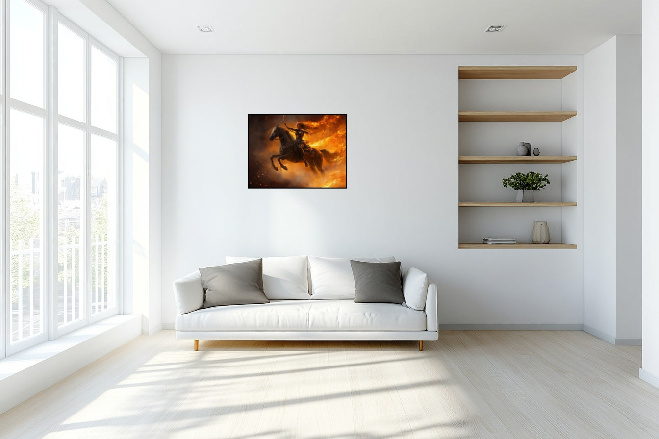 Flamme des Steppes - Vue salon_1 en 80x60